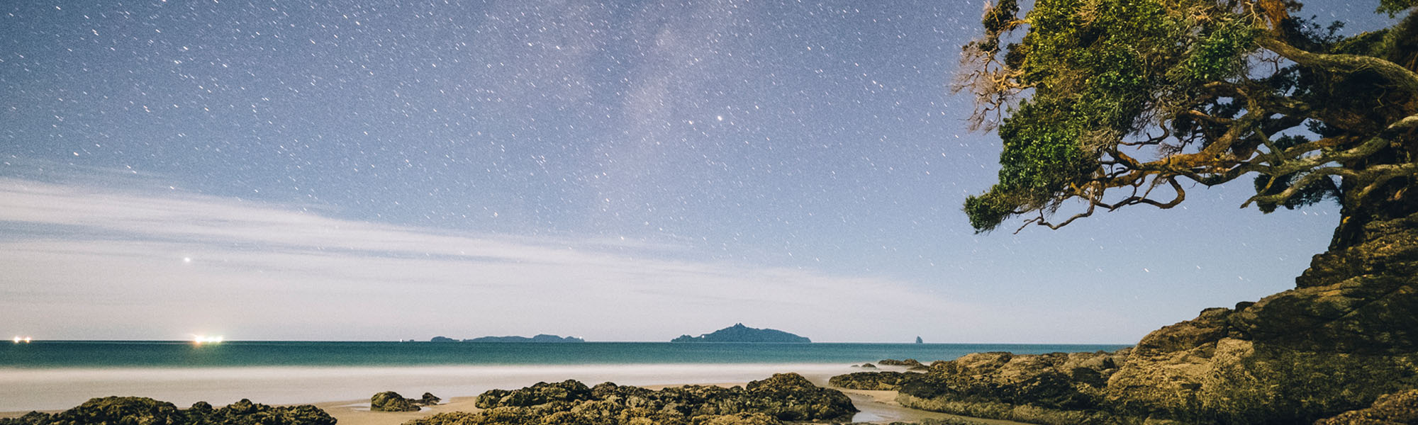 Waipu Cove starlight sky